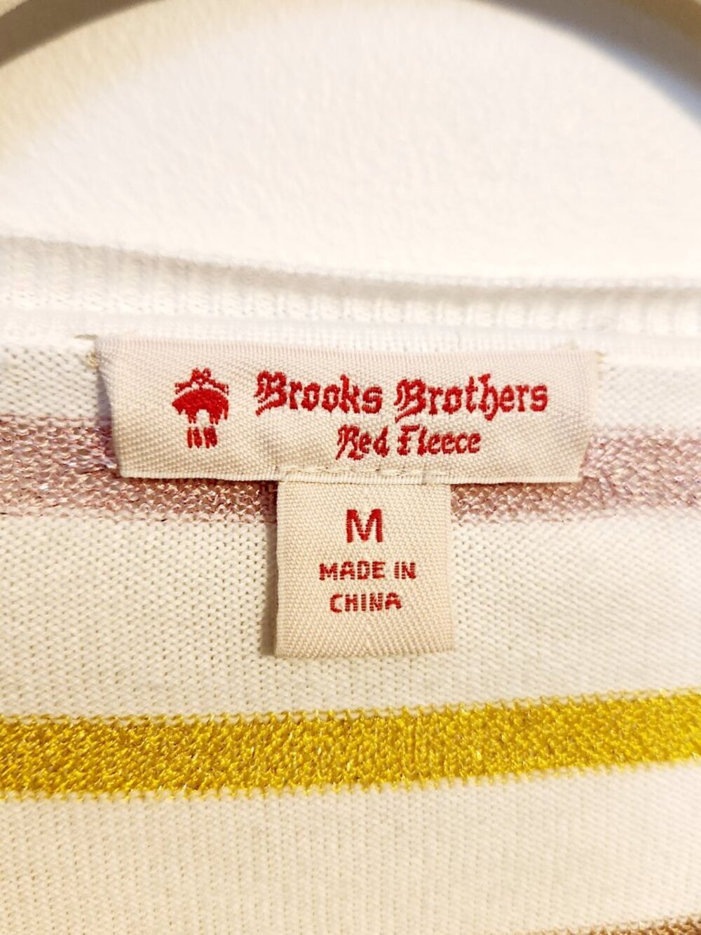 Brooks Brothers | Women's Striped Off-White Crewneck Sweater (Size Medium) - Picture 2 of 14